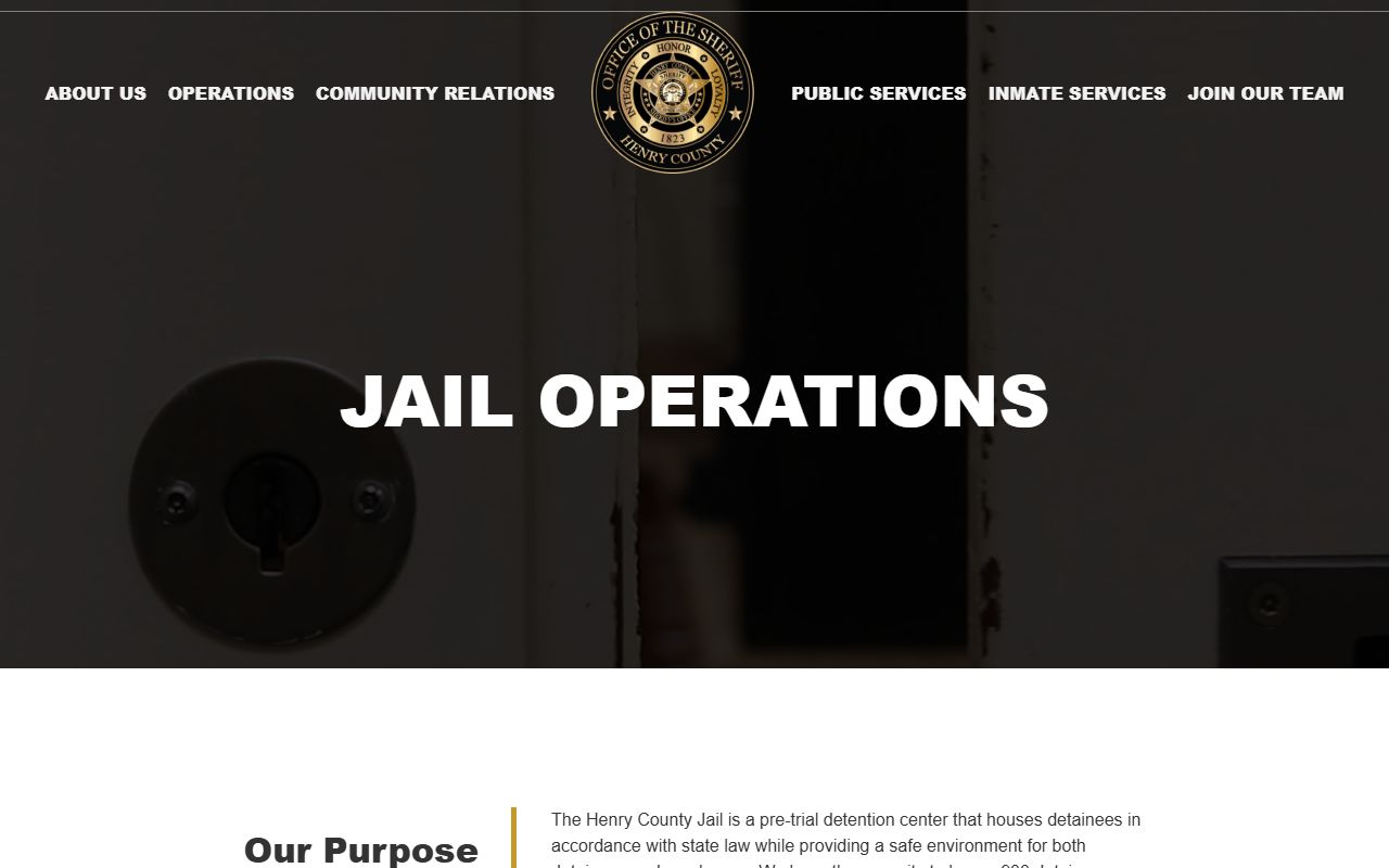Henry County arrest records jail operations context