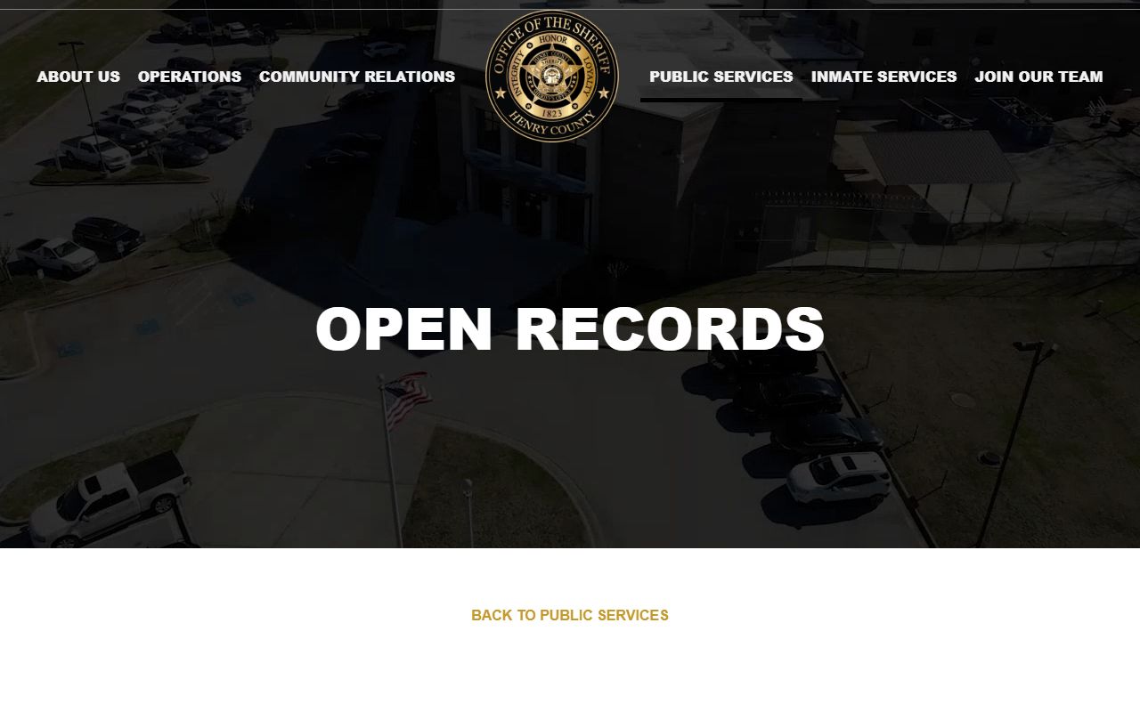 Henry County arrest records sheriff open records request