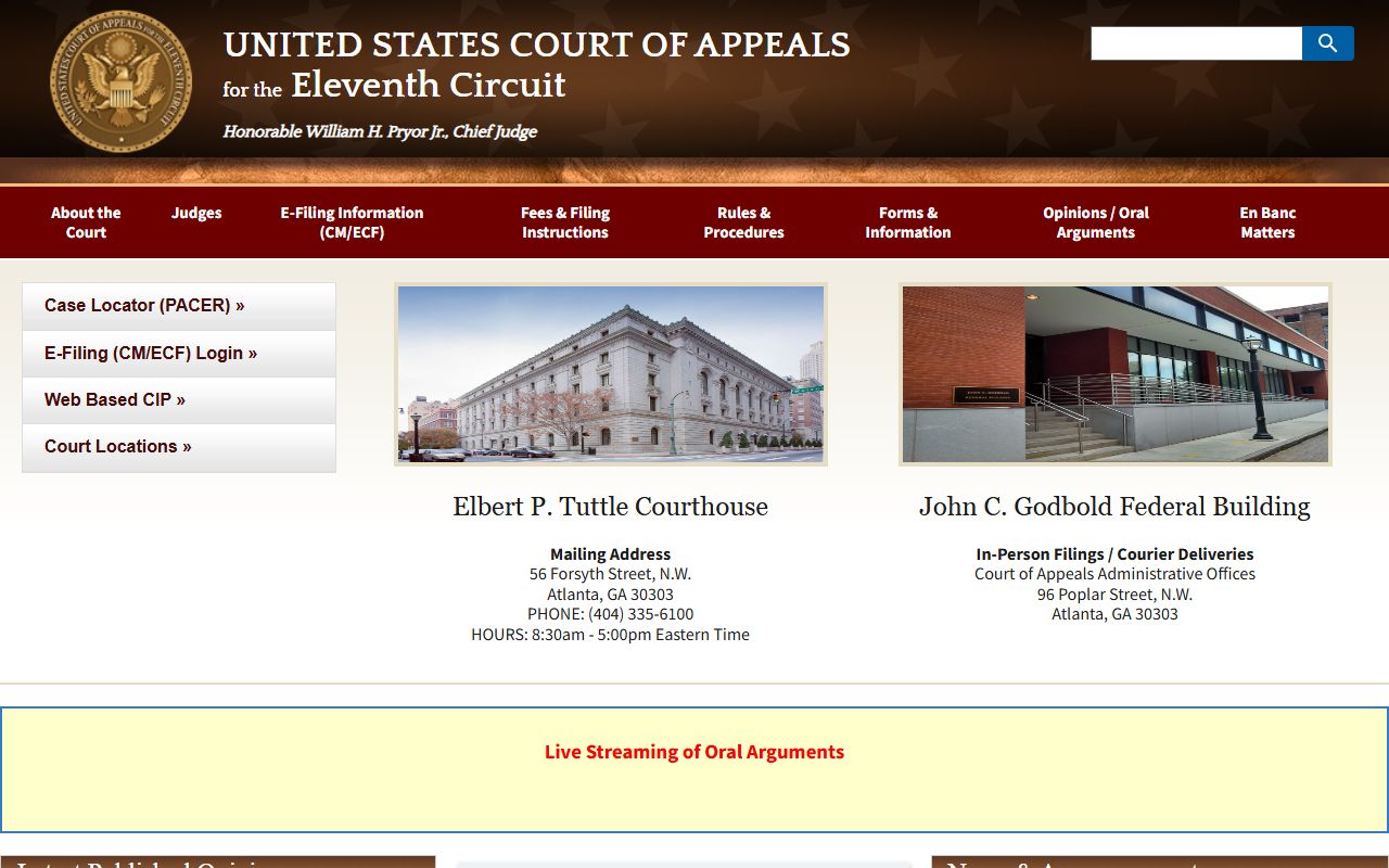 Henry County court dockets Eleventh Circuit appeal court