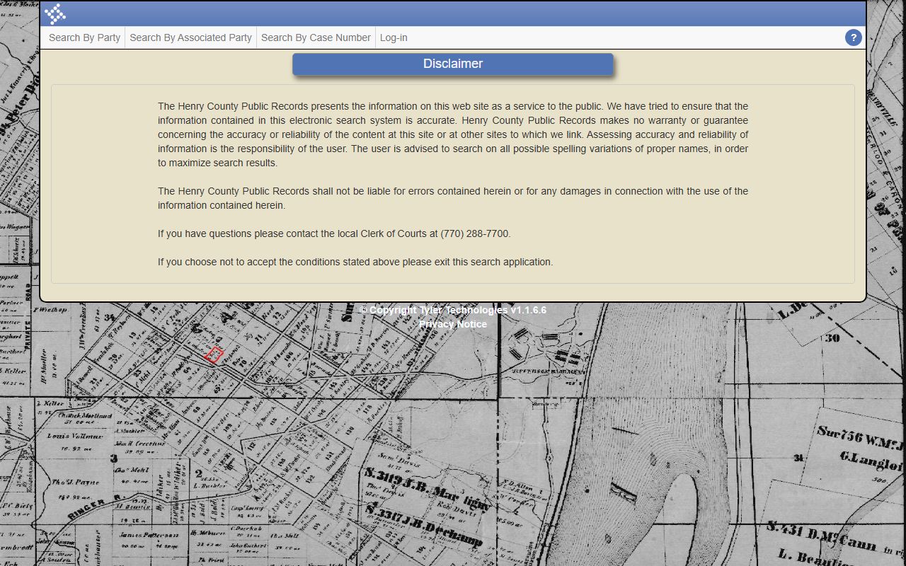 Henry County court records Magistrate Court search fields