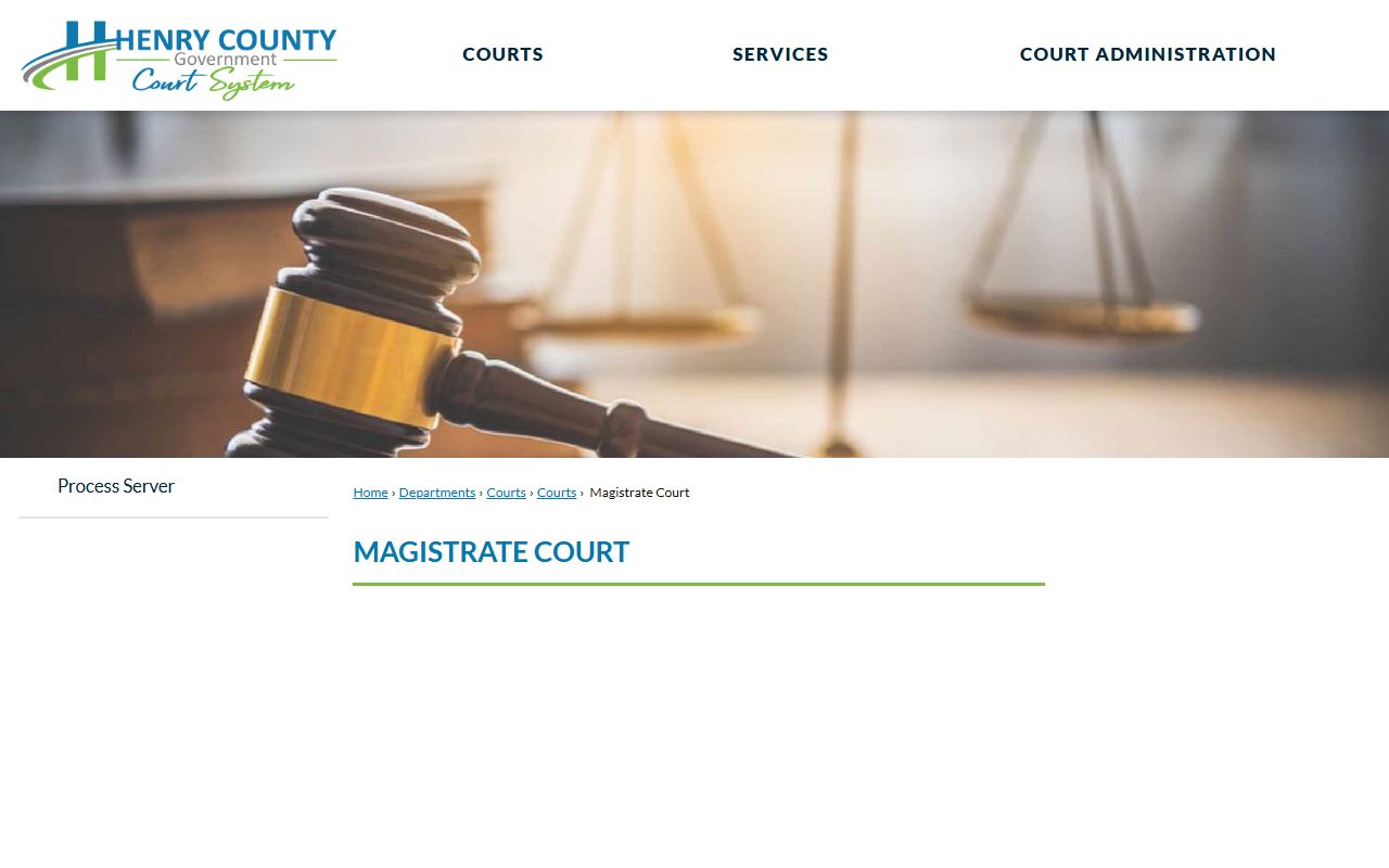 Henry County court records Magistrate Court page