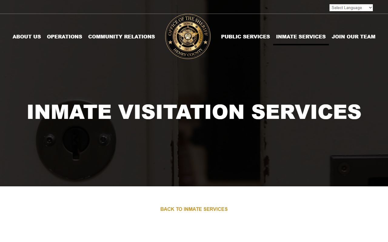 Henry County inmate search jail visitation rules